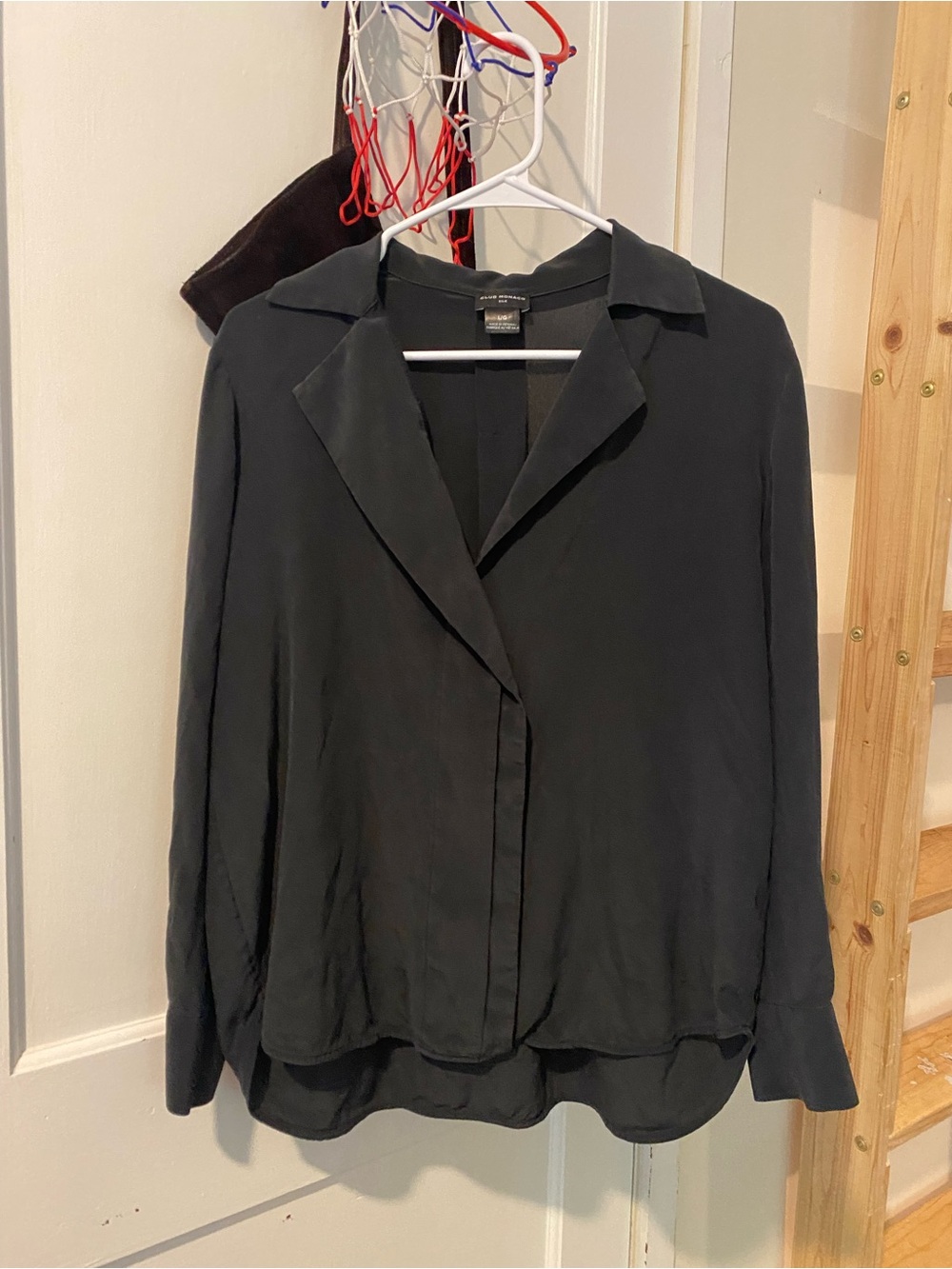 Club Monaco black silk blouse